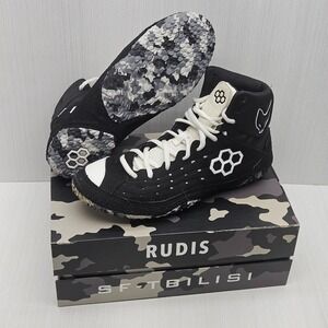 Rudis SF Tbilisi Wrestling Shoes Tactical Black White Mens 8.5 Used 1 Practice